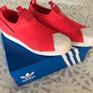 Adidas Superstar slip on sneakers